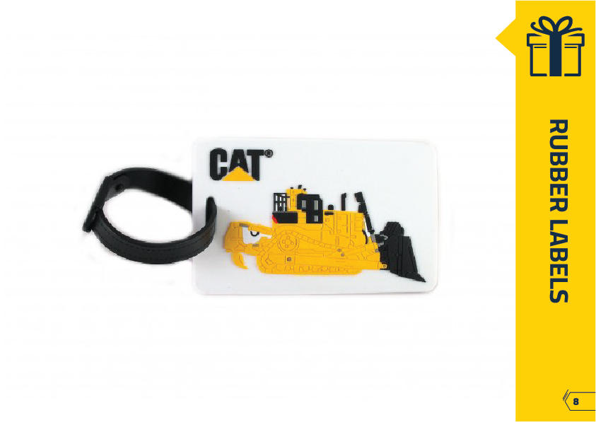 8 rubber labels